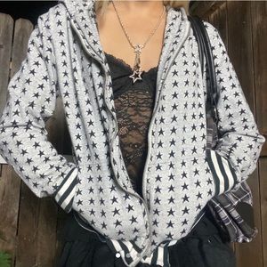 XSOLDXall over ⭐️⭐️⭐️ star hoodie 🤍🖤